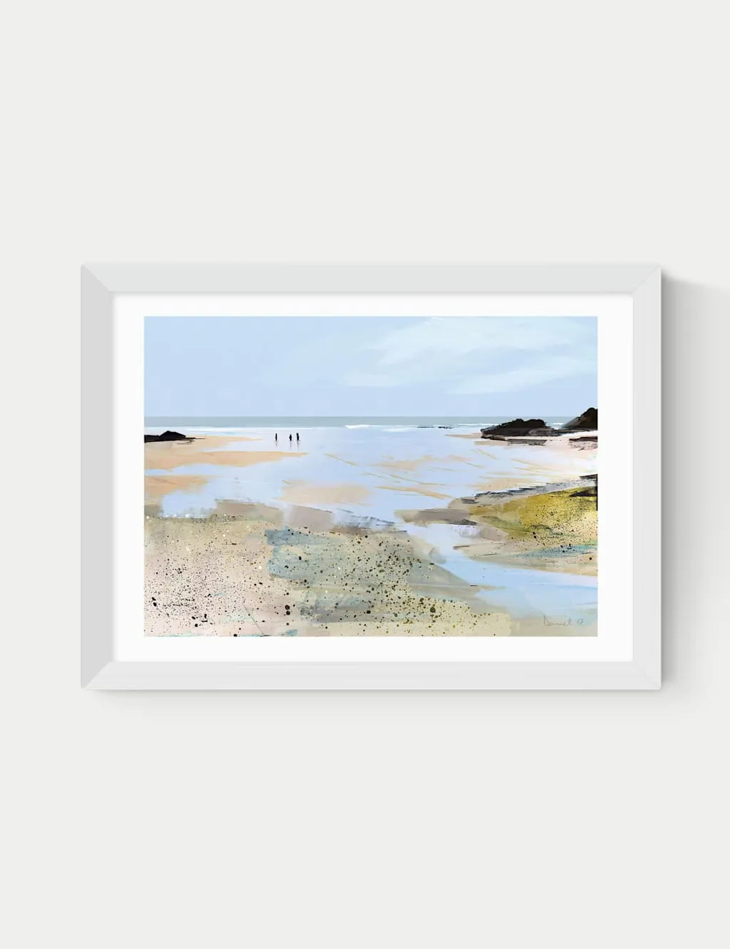 East End Prints Sea View Framed Art Print White