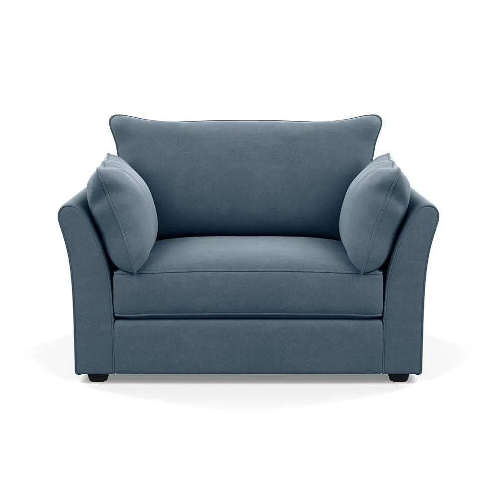 Heal's Tailor Loveseat Capelo Linen-Cotton Mineral Black Beech Feet