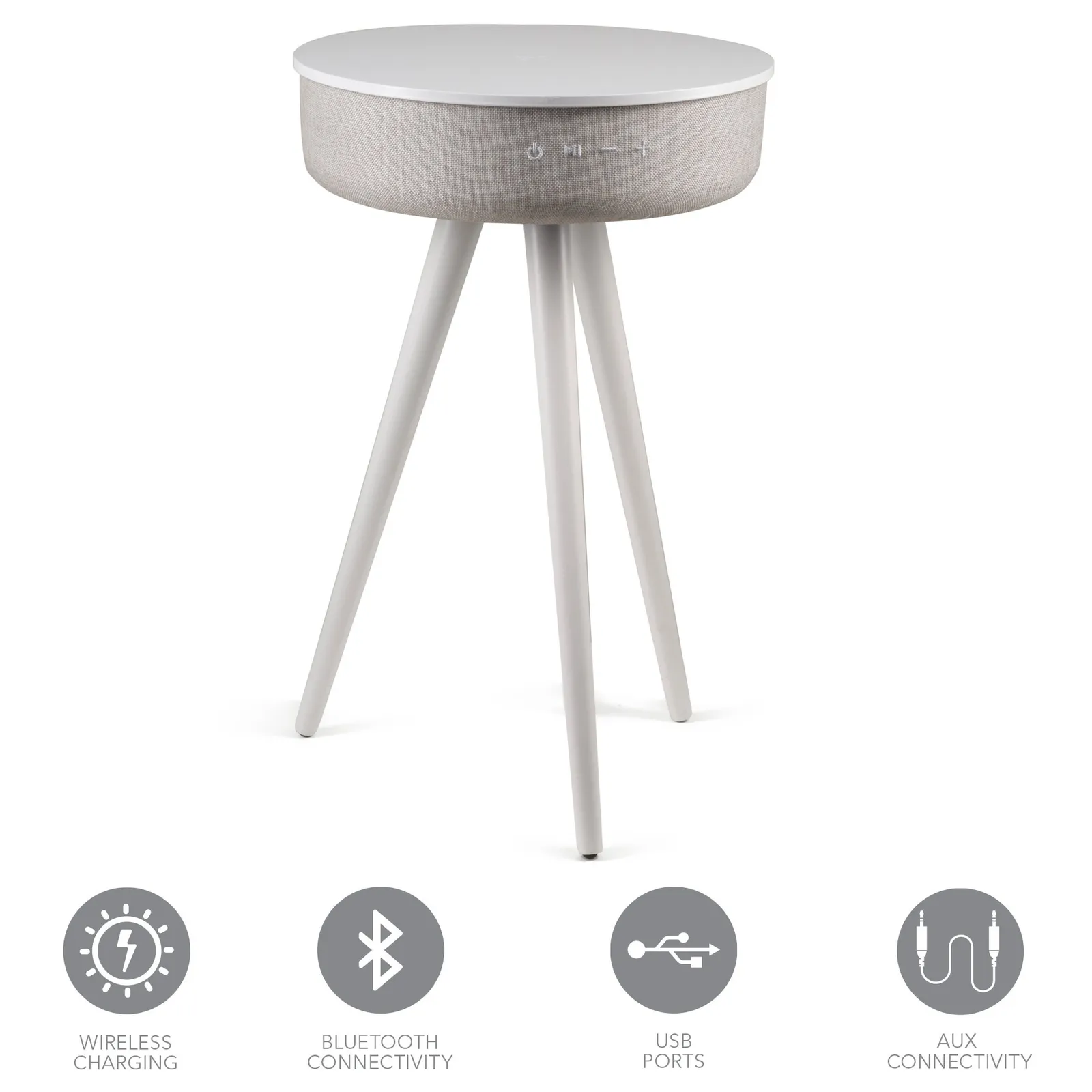 Milo Smart Side Table White