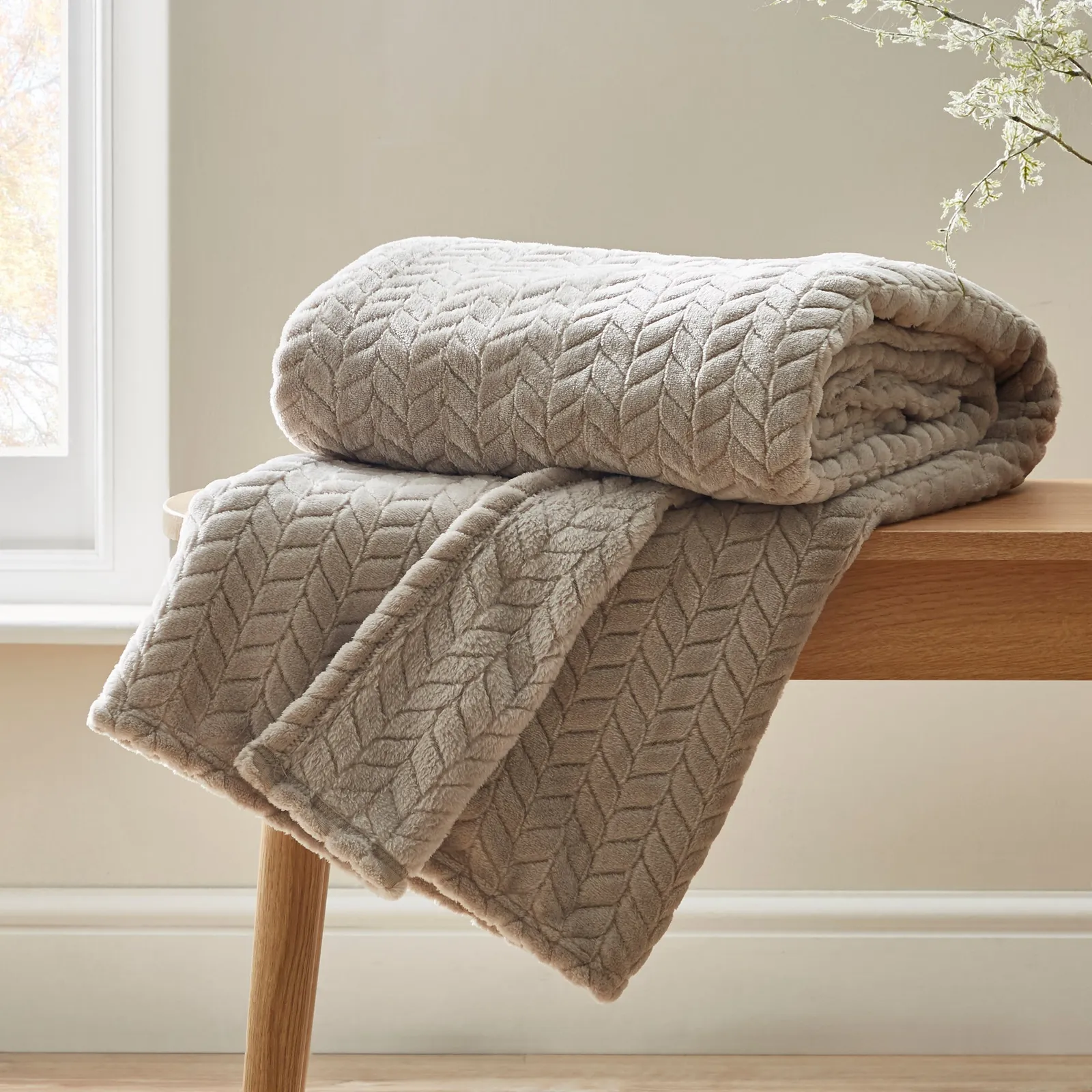 Amelia 200cm x 200cm Throw Grey