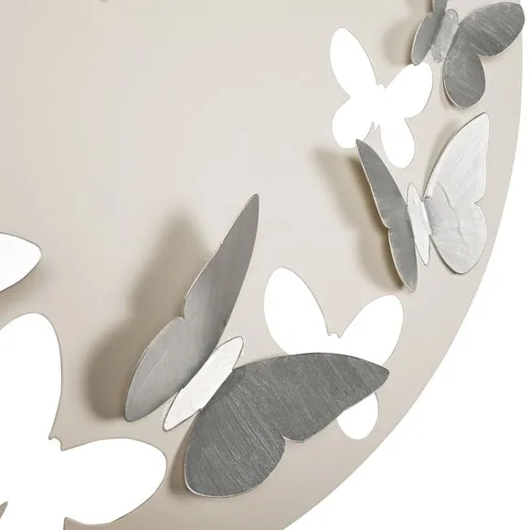 Hometime Round Butterfly Wall Clock 2
