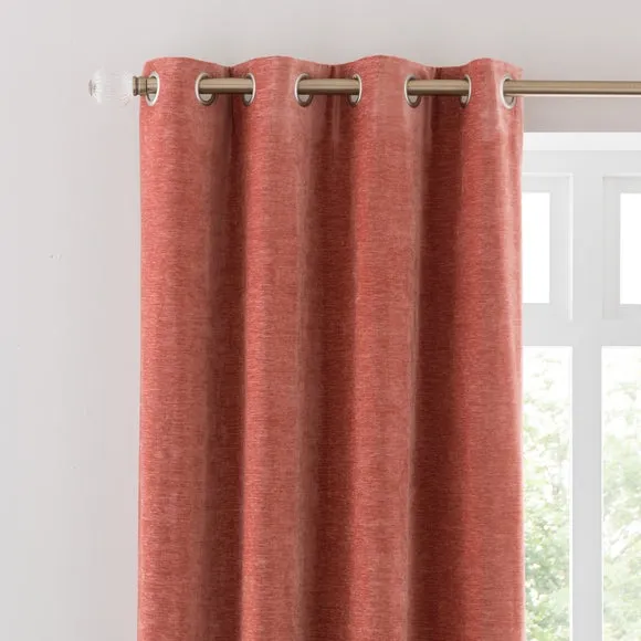 Vintage Chenille Eyelet Curtains 1