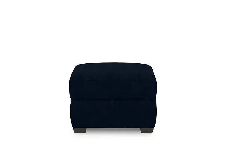Brescia Fabric Storage Footstool - R304 Navy Blue