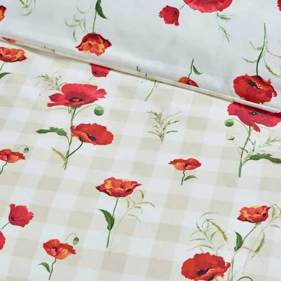 Catherine Lansfield Poppy Polycotton Duvet Cover & Pillowcase Set 3