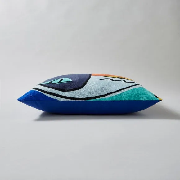 Elements Crewel Work Face Cushion 4