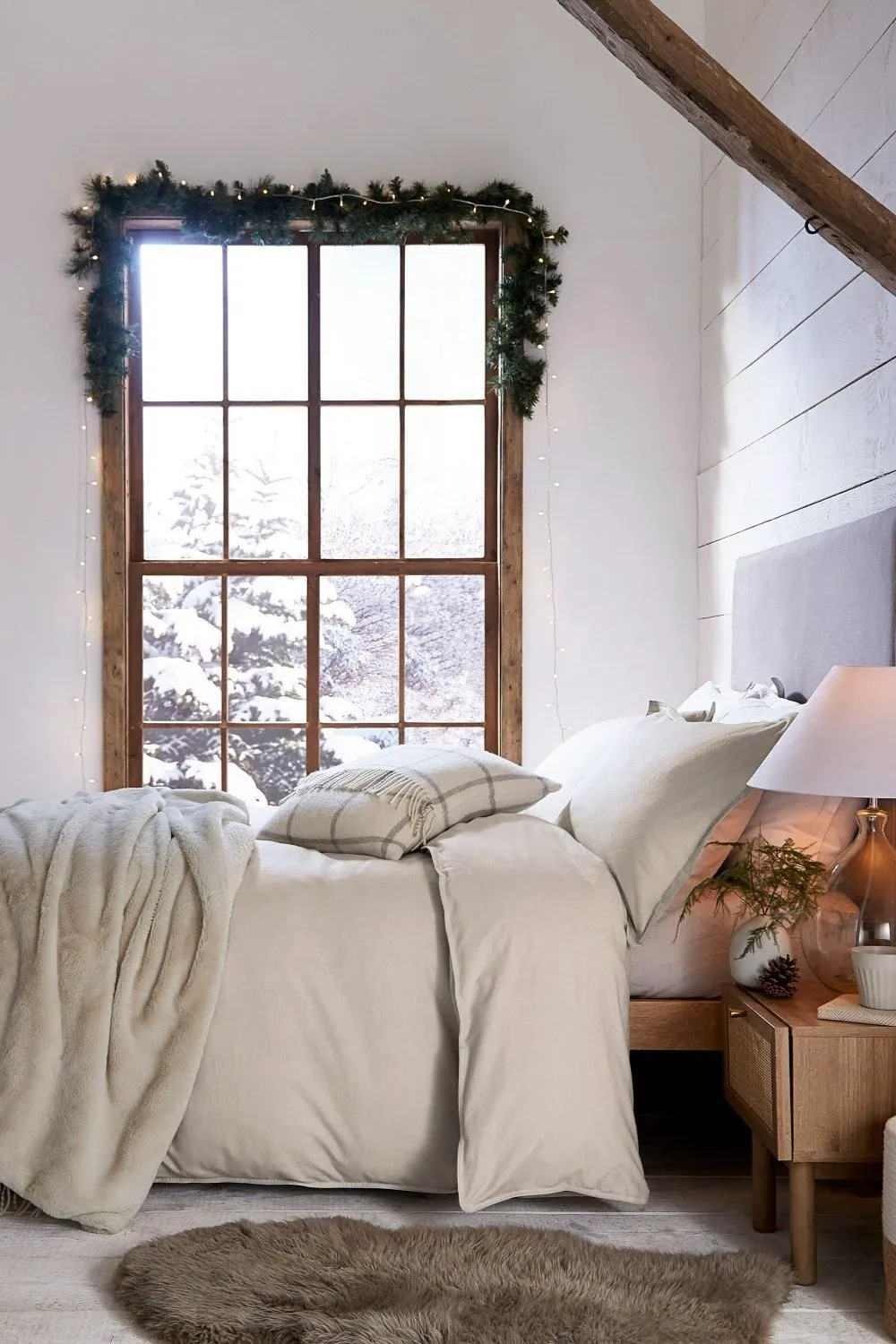 Murmur 'Laila' Brushed Cotton Oxford Pillowcase in Cream 3
