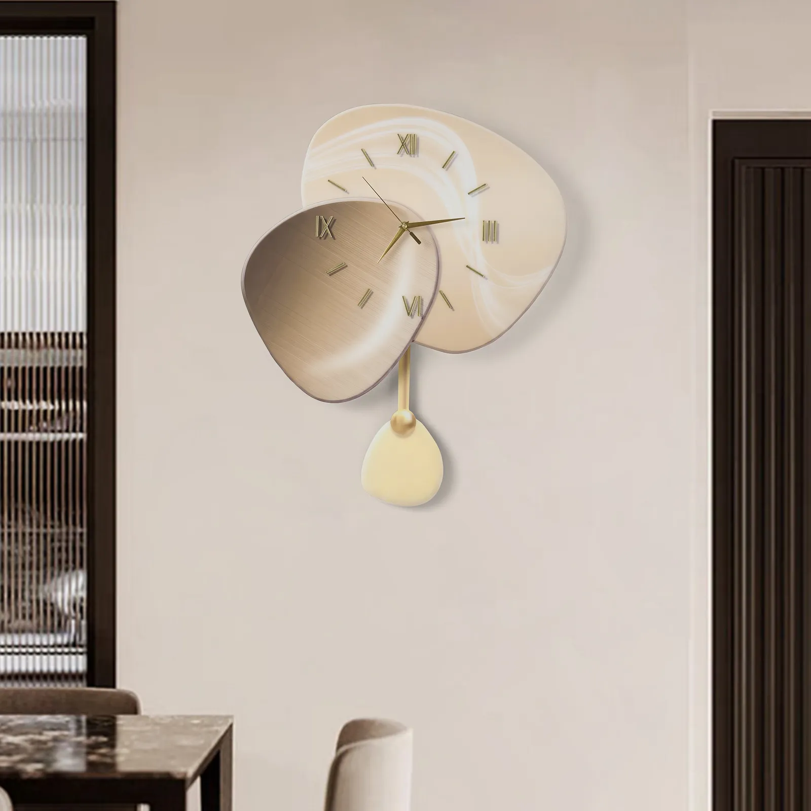 60cm Abstract Silent Wall Clock Modern Decor Art Living Room Bedroom