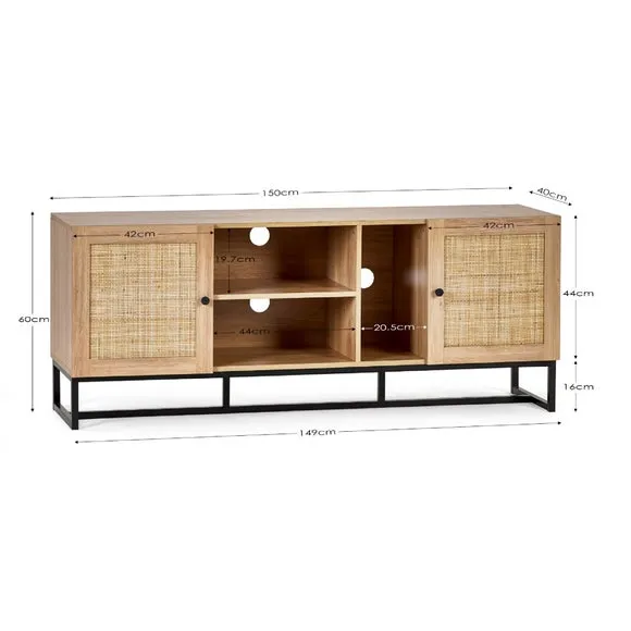 Hollis Oak TV Unit for TVs up to 67" 6