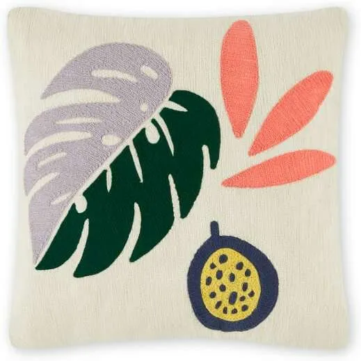 Orenji Embroidered Cushion, 45 x 45cm, Multi