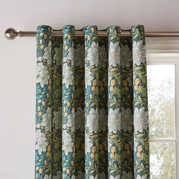 Loretta Floral Eyelet Curtains 1