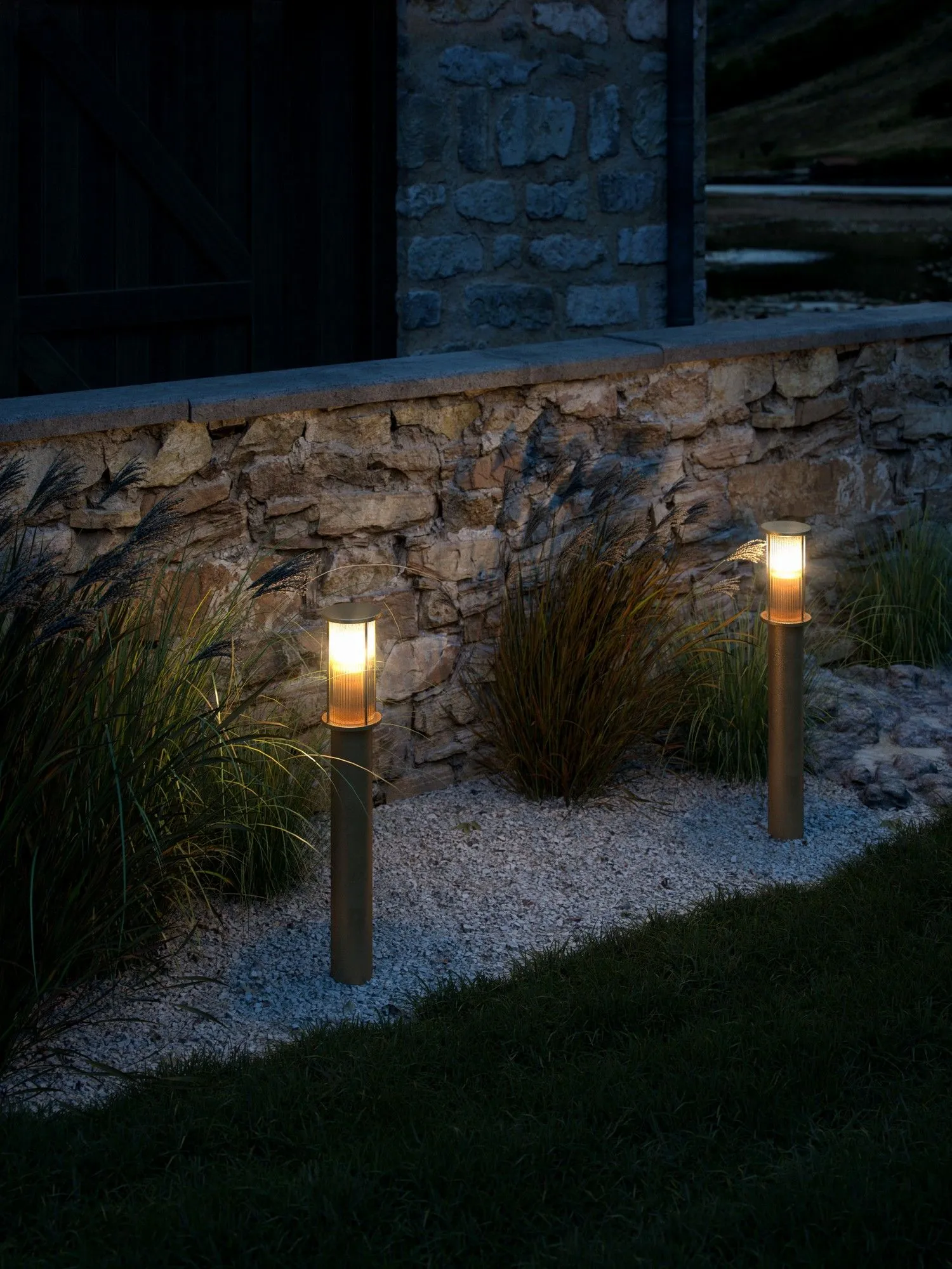 Nordlux Linton Outdoor Post Light Brass Brass Garden E27 IP54 Mains in Gold 3