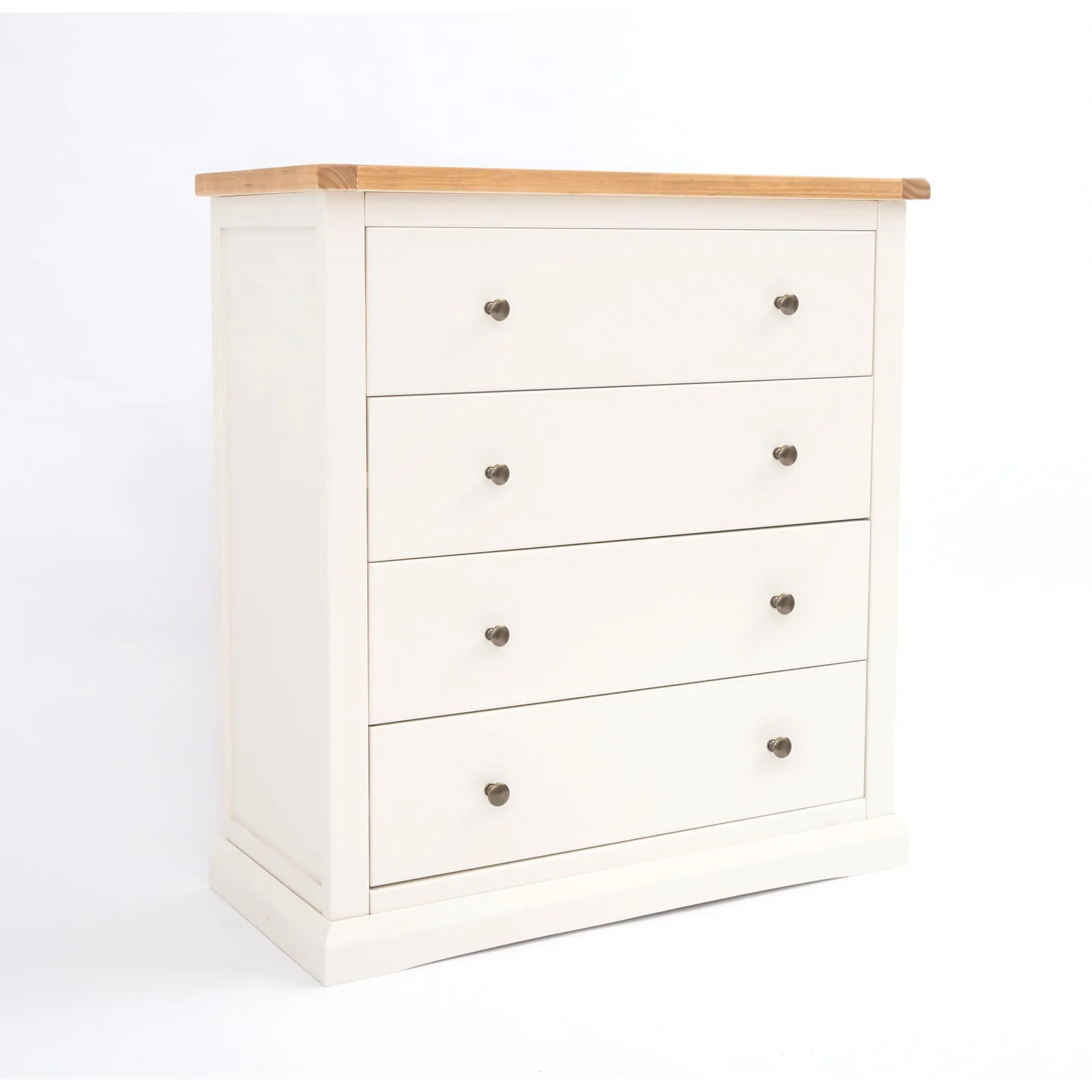 Cabinet Bits Castelli 4 Drawer Chest of Drawers Brass Knob in Off-White 2
