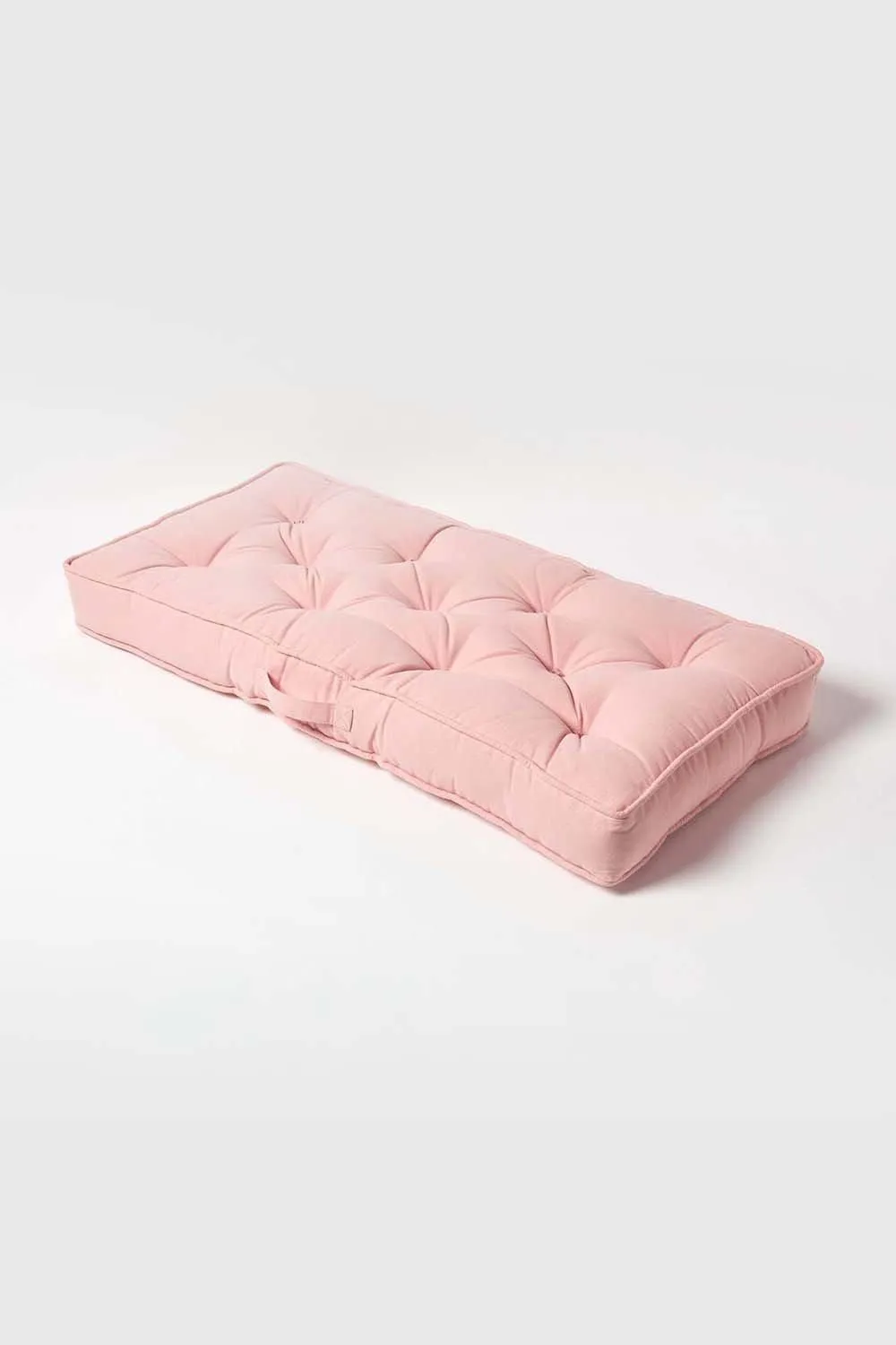 Homescapes Cotton 2 Seater Booster Cushion in Pink 2