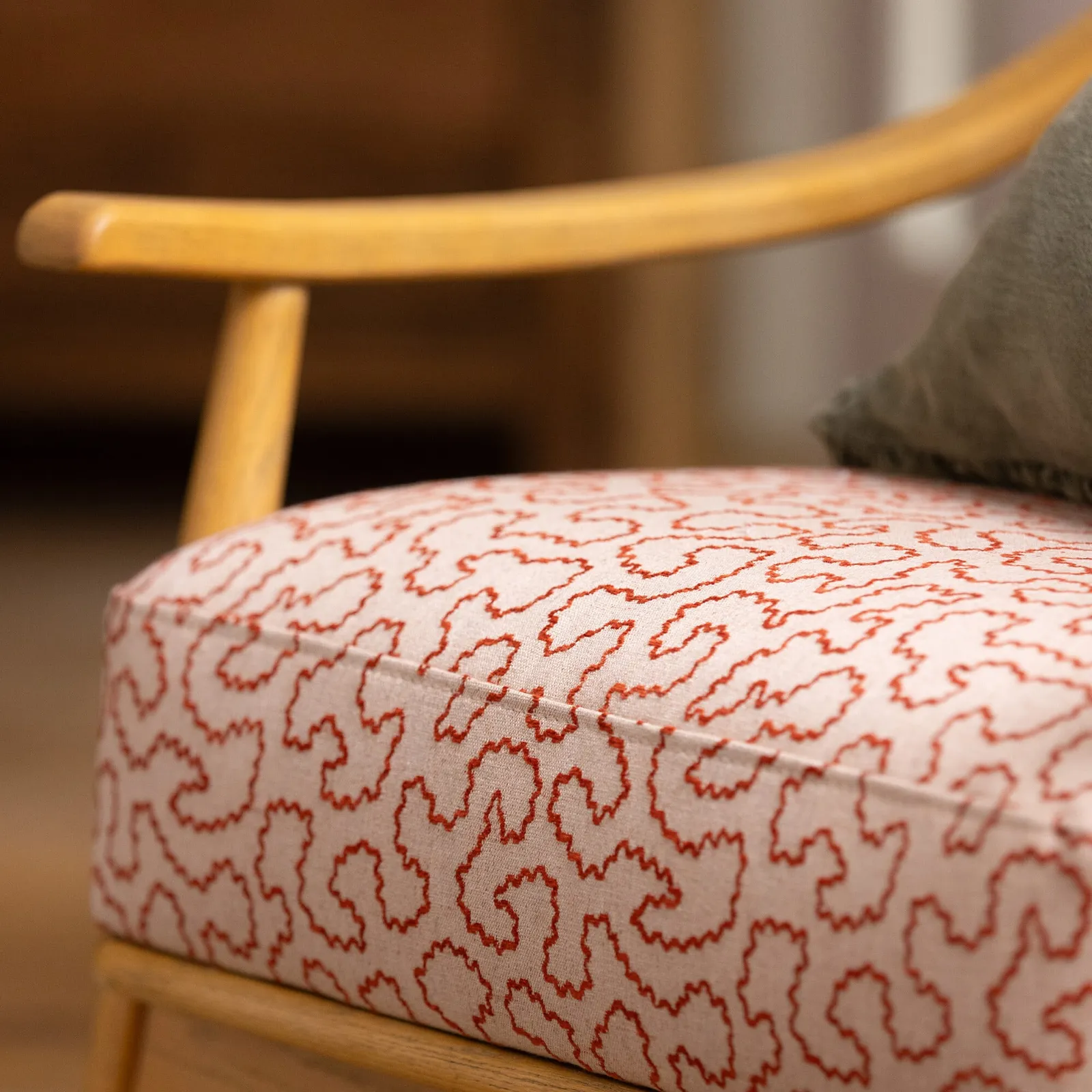 Runa X Linwood Armchair, Pink Fabric | Barker & Stonehouse 4