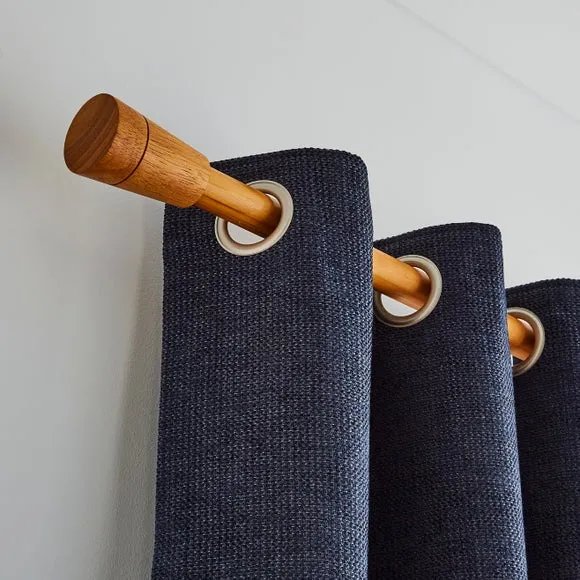 Flute Wood Curtain Pole 2