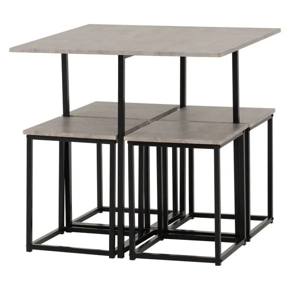 Kent Stowaway Dining Set with 4 Stools 2