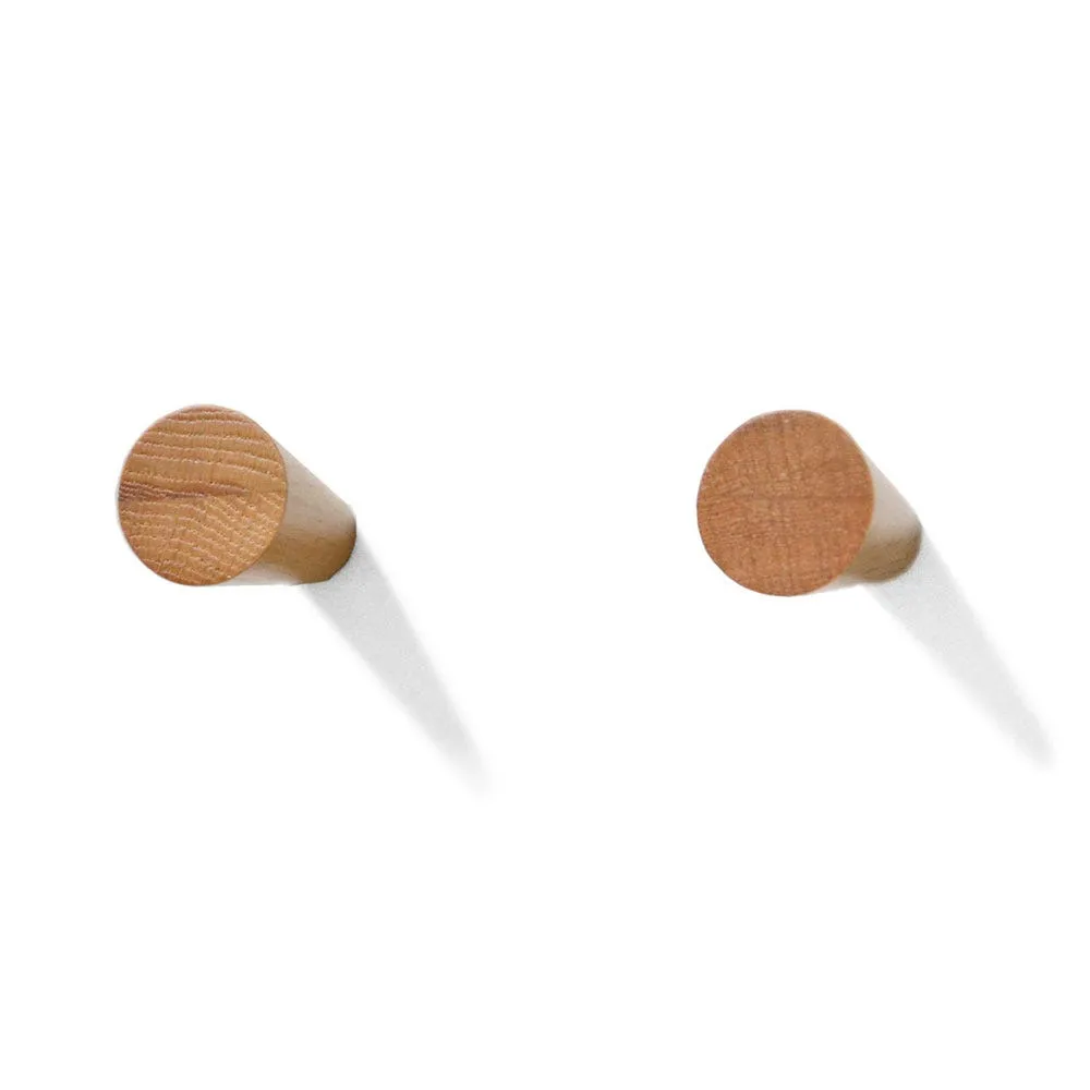 Wireworks Natural Oak Hooks Pack of 2 3