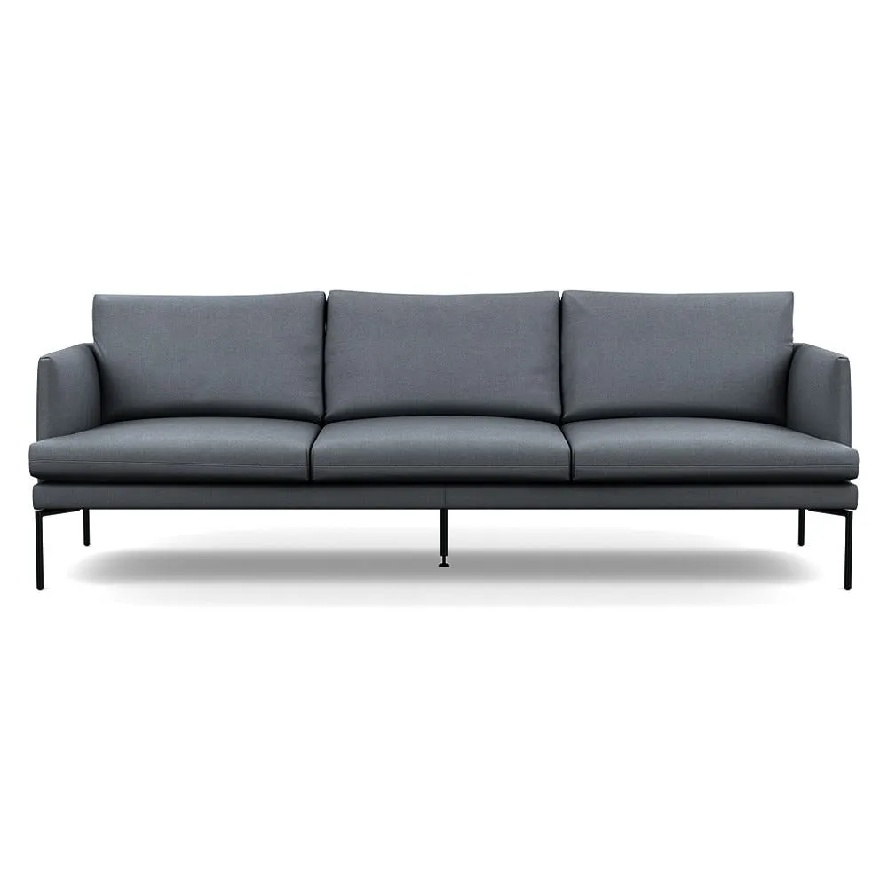 Heal's Matera 4 Seater Sofa Siena Cotton Shale Grey Black Feet 1