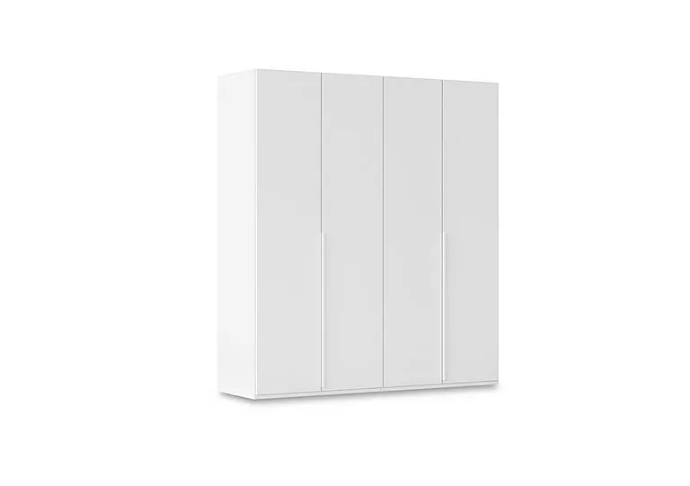 Haven 201cm 4 Door Hinged Wardrobe with Décor Doors - Alpine White