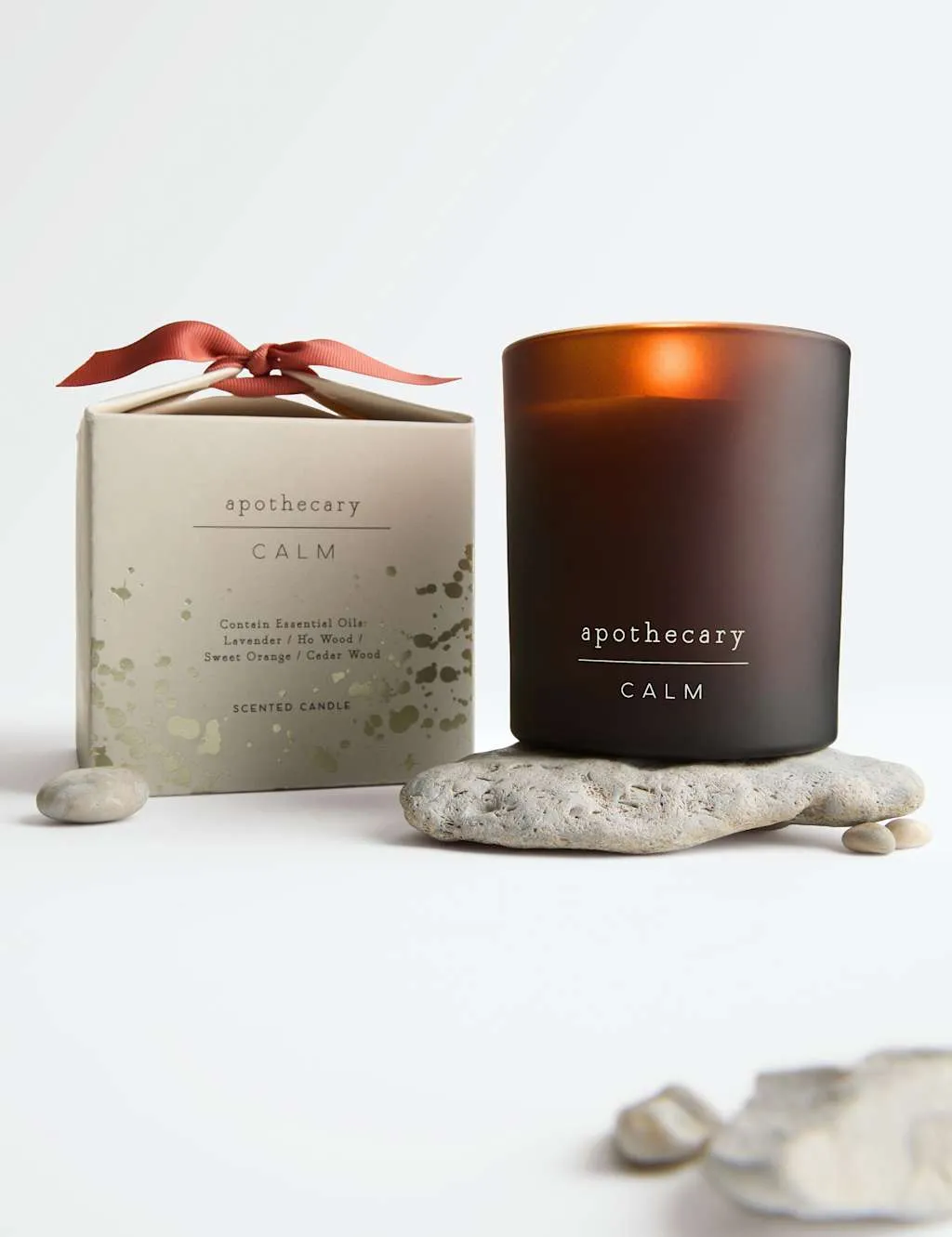 Apothecary Calm Box Candle Amber