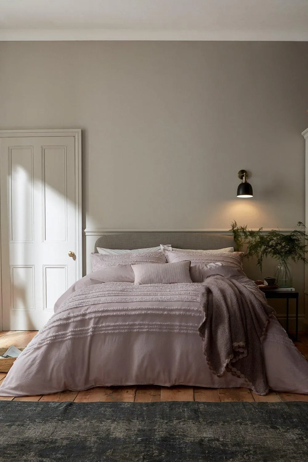 Murmur 'Dottie' Cotton Duvet Cover in Pale Lilac