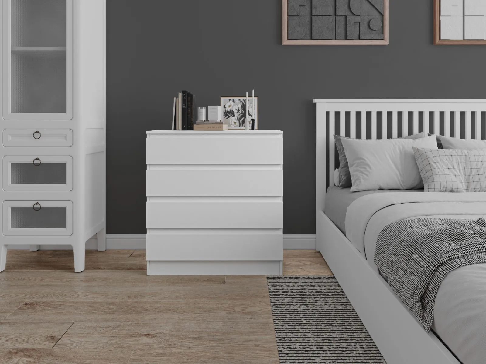 Flair Toivo Chest Of 4 Drawers in White