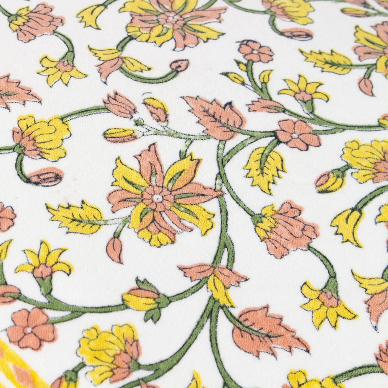 Paoletti Mentera 100% Cotton Floral Cushion in Yellow 5