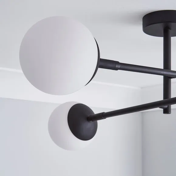 Elements Tela 4 Light Semi Flush Bathroom Ceiling Light 3