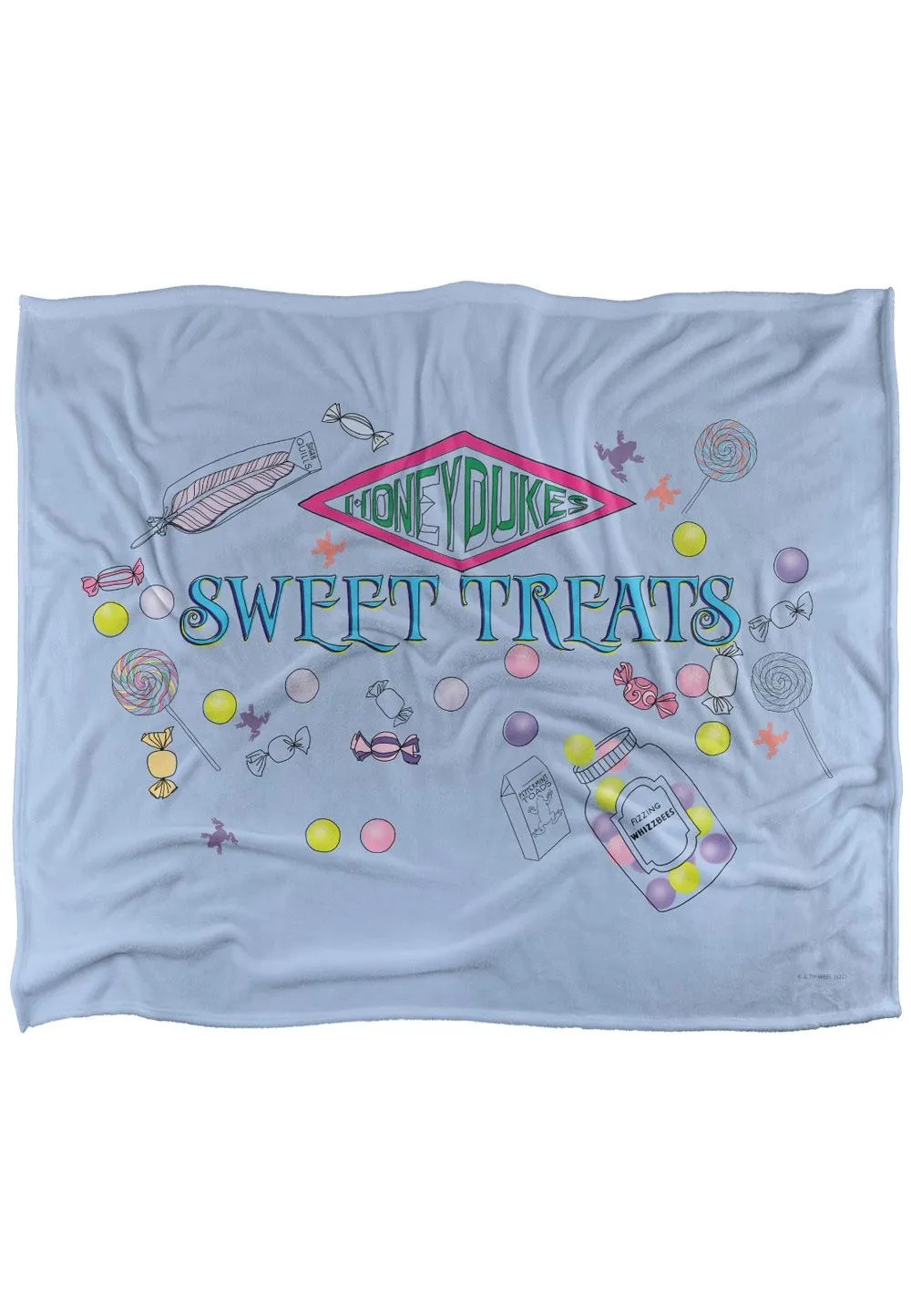 Harry Potter Honeydukes Sweet Treats Officially Licensed Silky Touch Super Soft Throw Blanket 152x127 cm in White