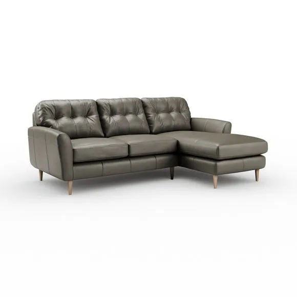 Sven Classic Leather Large Corner Chaise Sofa 6