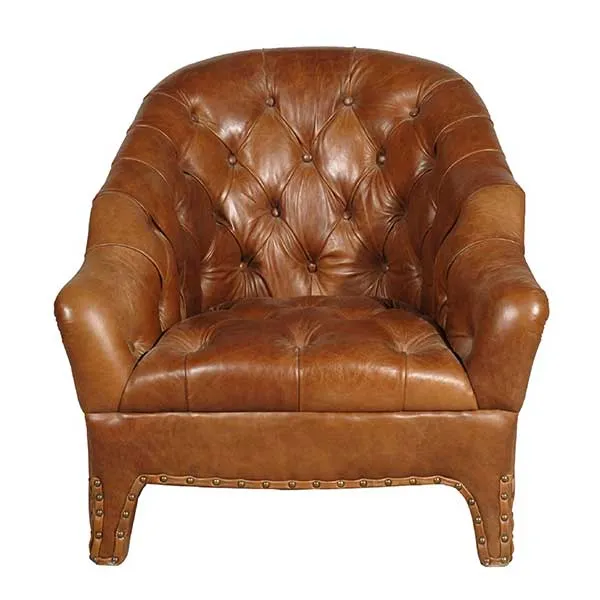 Timothy Oulton Branco Tub Chair, Brown Leather | Barker & Stonehouse 4