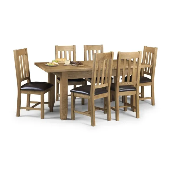Astoria 4-6 Seater Rectangular Extendable Dining Table, Solid Oak 6