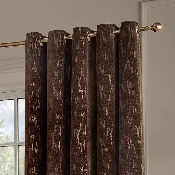 Paoletti Aurelio Chenille Eyelet Curtains 1
