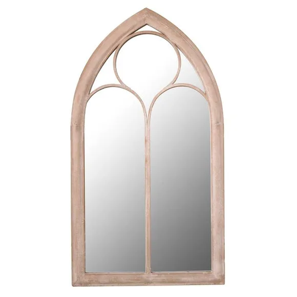 Sassetti Distressed Arched Window Indoor Outdoor Wall Mirror 2