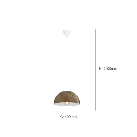 EGLO Gaetano Ribbed Adjustable Pendant Light 4