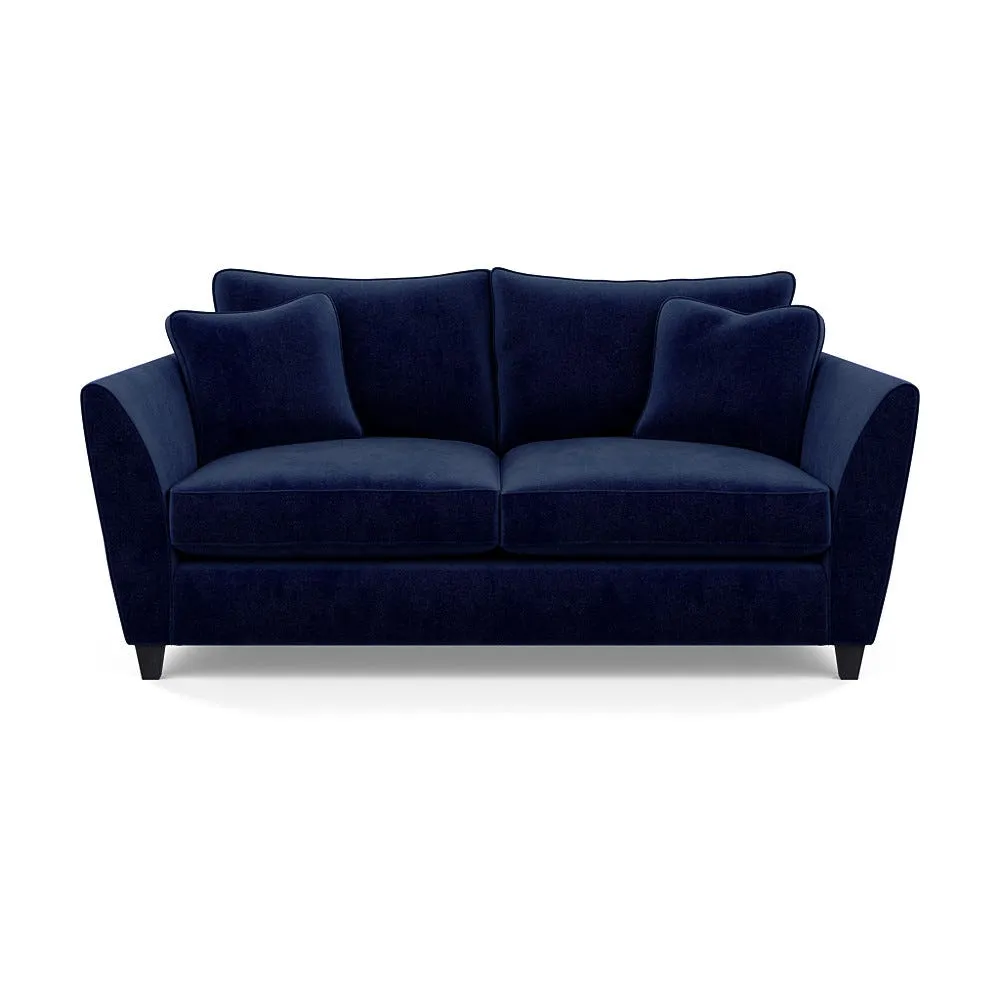 Heal's Torino 3 Seater Sofa Smart Luxe Velvet Midnight Black Feet 1