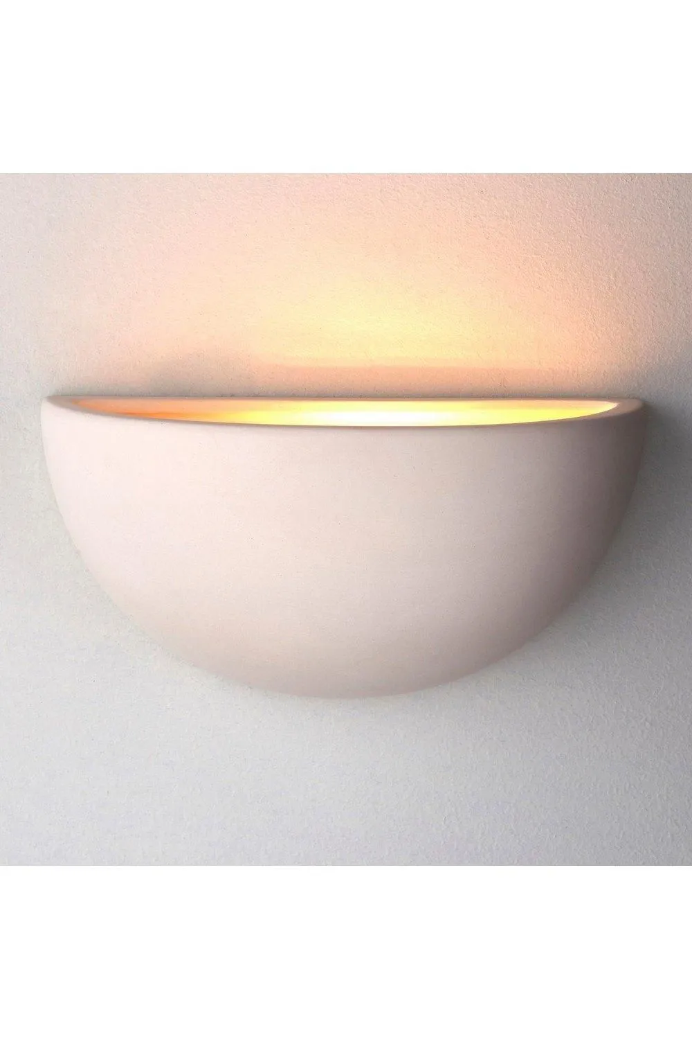 Netlighting Pride 1 Light Indoor Wall Uplighter Unglazed Ceramic E27 in White 2