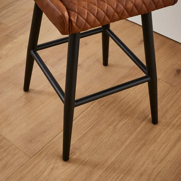 Montreal Counter Height Bar Stool, Faux Leather 4