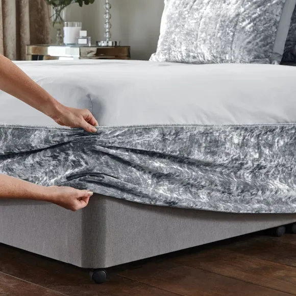 Catherine Lansfield Crushed Velvet Divan Base Bed Wrap 4