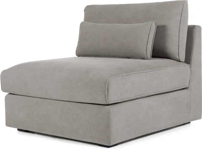 Trent Loose Cover Modular Seat, Washed Grey Cotton