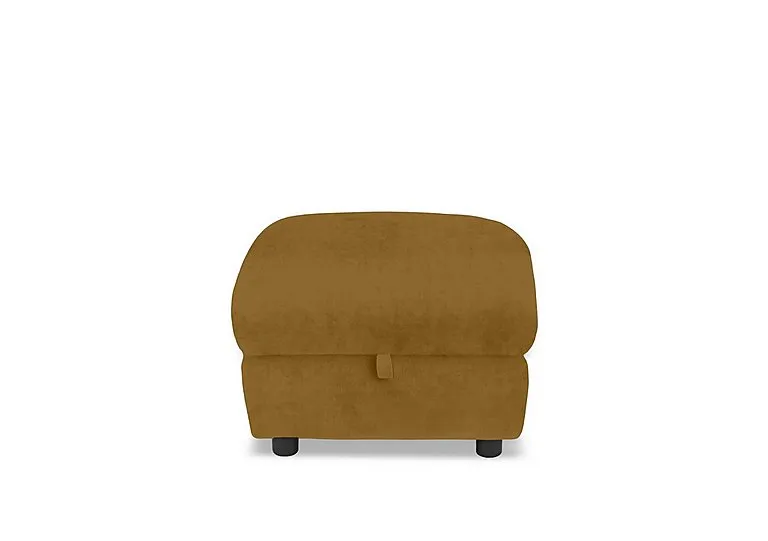 Raven Fabric Storage Footstool - Opulence Saffron