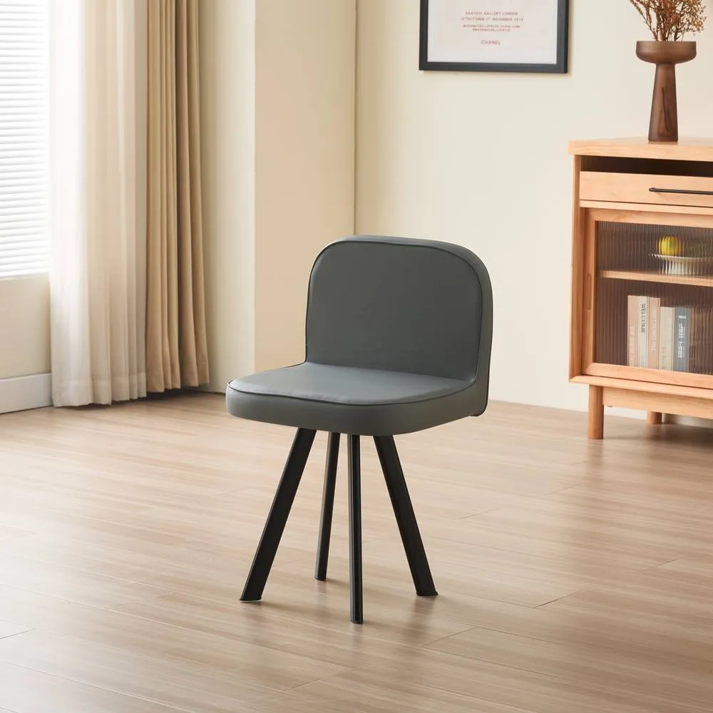Comfy Living Ltd Black 150cm Square Dining Table Set with 6 Grey Chairs 6