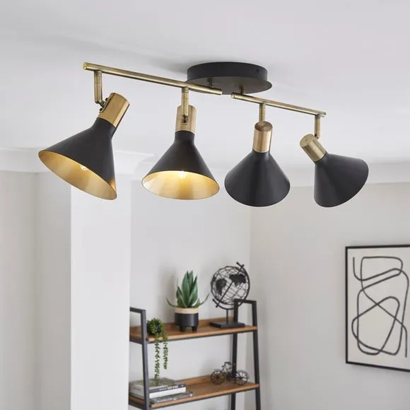 Morgan Industrial 4 Light Adjustable Spotlight Bar