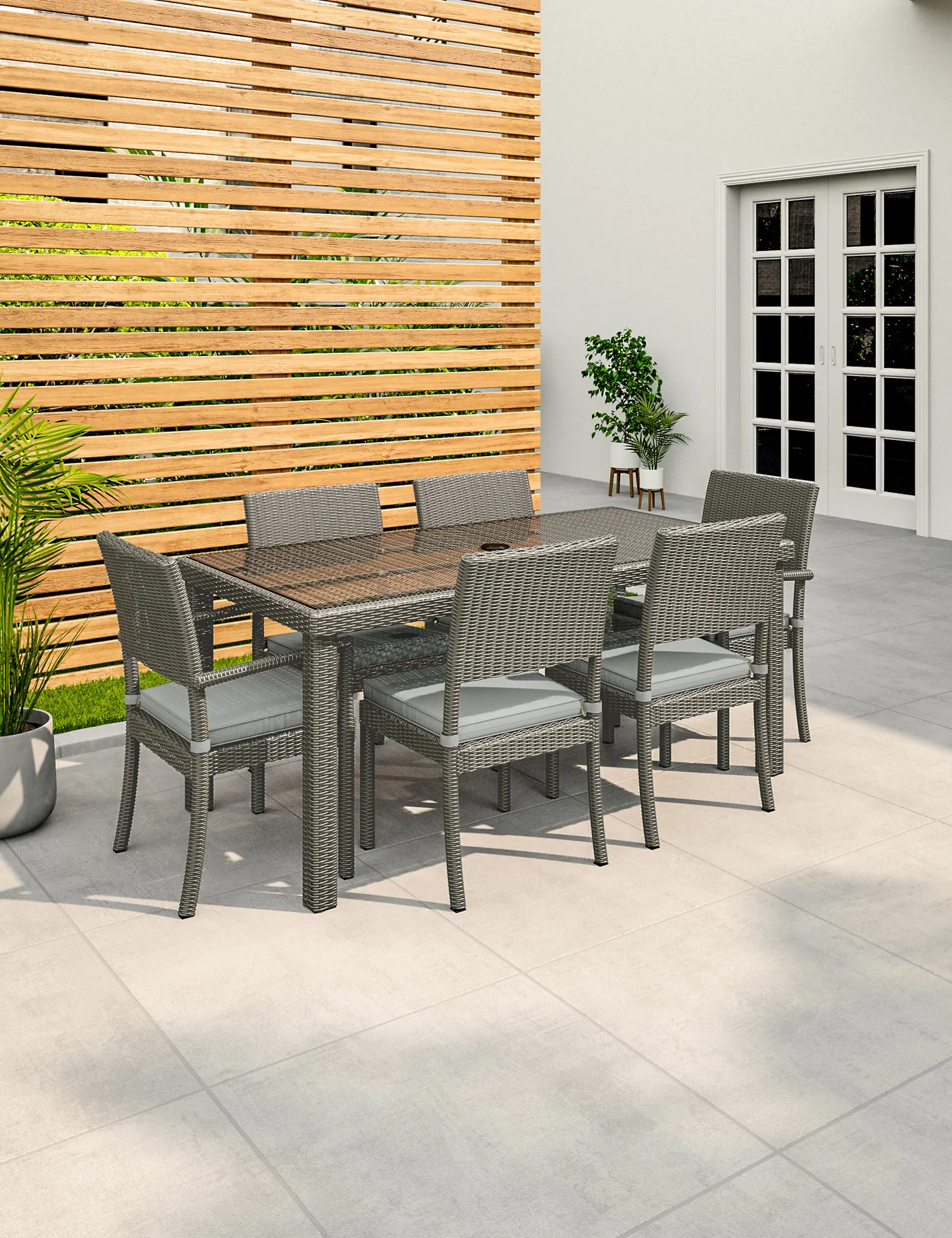 M&S Marlow 6 Seater Garden Table & Chairs
