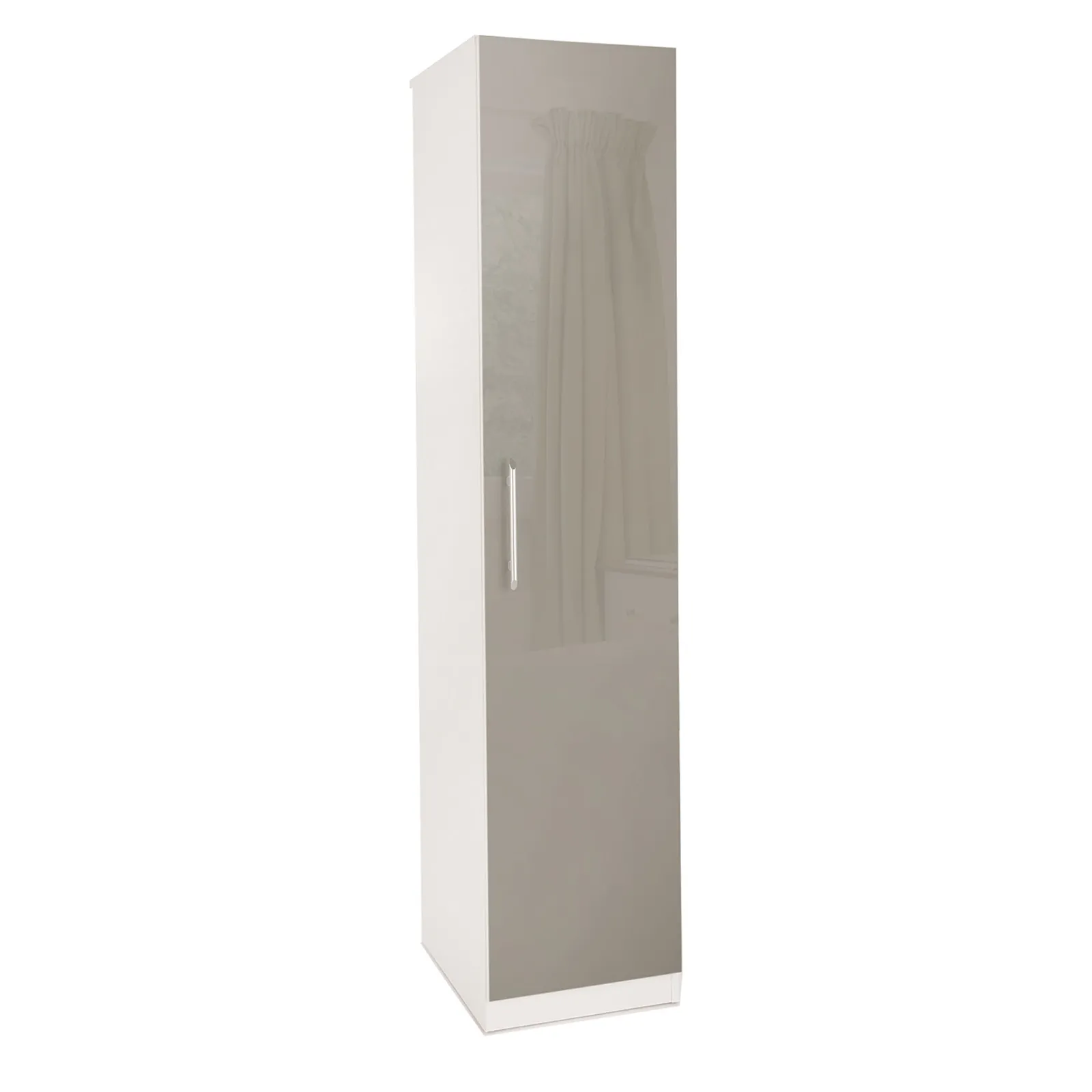 Bayswater 1 Door Wardrobe White and Grey