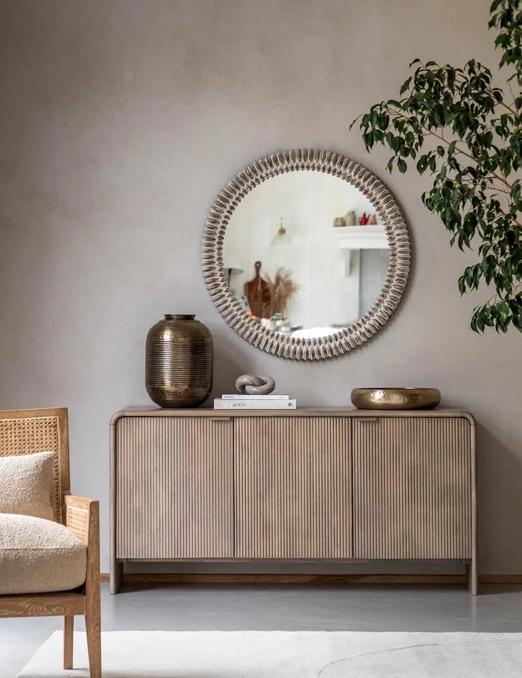 Gallery Direct Colonna 3 Door Sideboard Grey