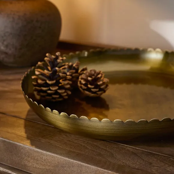 Brass Scalloped Tray 2