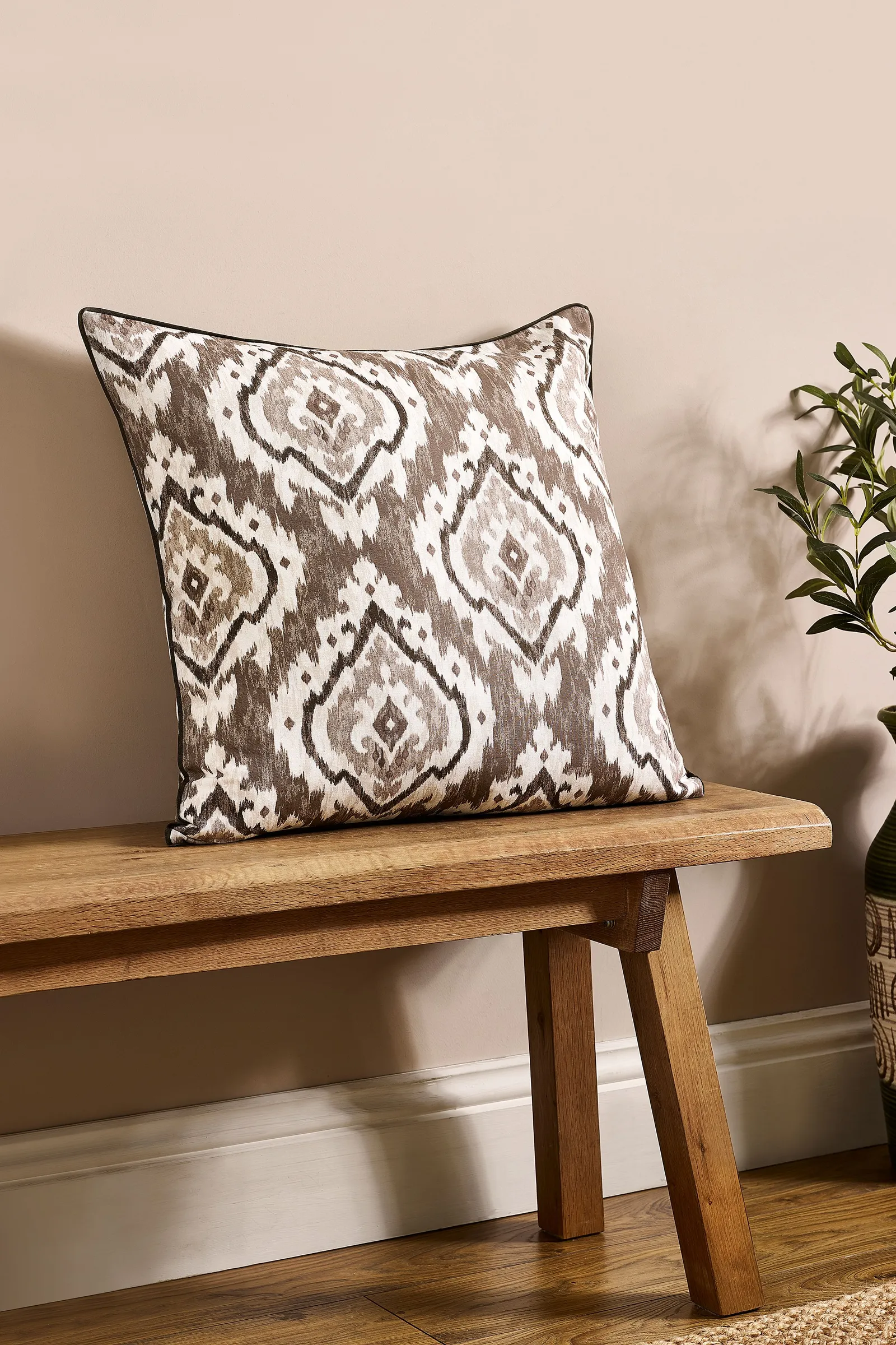 Pineapple Elephant 'Suri Geo' Cushion in Natural