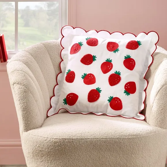 Catherine Lansfield Strawberry Rectangle Cushion