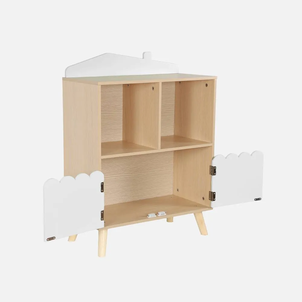 sweeek 2-shelf 2-door Bookcase in White 2